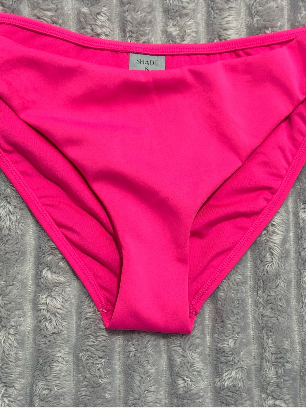 Shade & Shore Bright Pink Bikini Bottom — Size M (8–10) — NWT